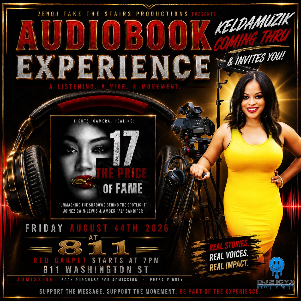 TONIGHT! 🎬✨ Keldamuzik is coming through for the Audiobook Experience featuring 17: The Price of Fame!
Pull up for a night of real stories, real voices, and real impact as we celebrate this powerful experience centered around healing, truth, and the stories behind the spotlight.
📍 811 Washington St
🕖 Red carpet starts at 7 PM
📅 Friday, August 14
Come catch the vibe, support the message, and be part of the movement. See you tonight! 💋🎤
Congratulations sis! @jonezcaintheactress